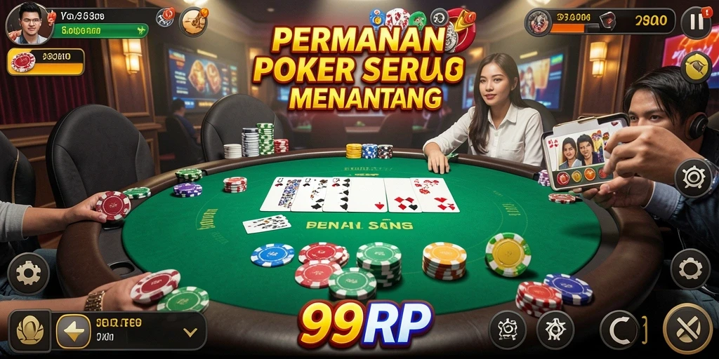 Tampilan gameplay Poker yang menarik di 99RP.