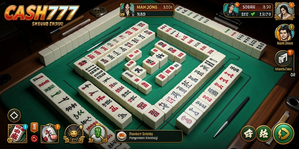 Gameplay seru CASH777 dengan desain Mahjong yang menarik.