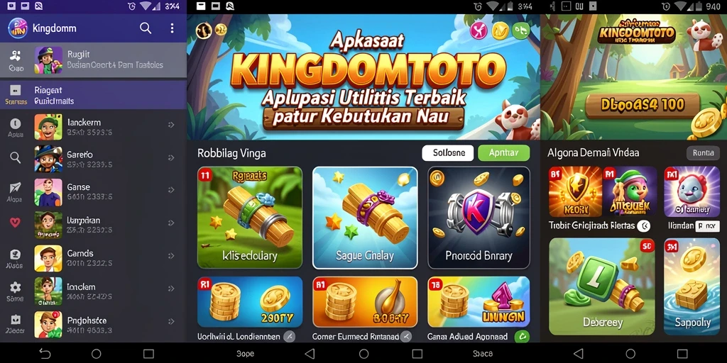 Tampilan aplikasi KINGDOMTOTO yang modern dan user-friendly.