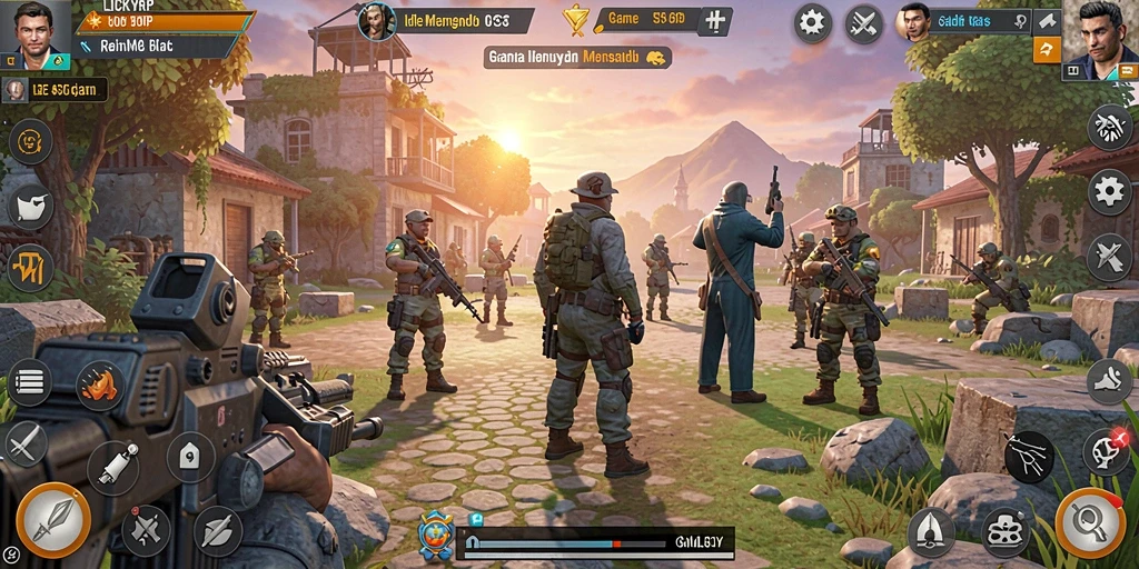 Tampilan gameplay LUCKYRP yang colorful dan menarik di dunia Idle.