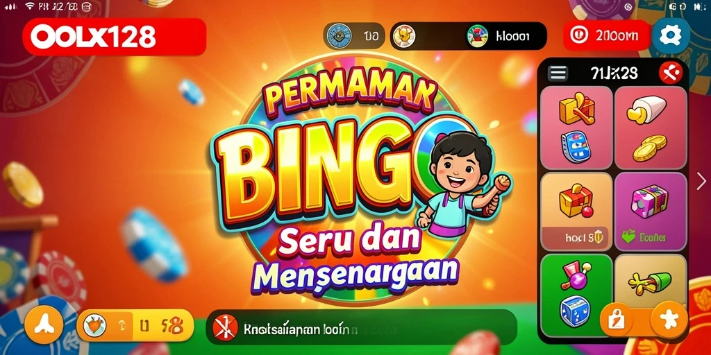 Tampilan gameplay OLX128 yang menarik dan penuh warna.
