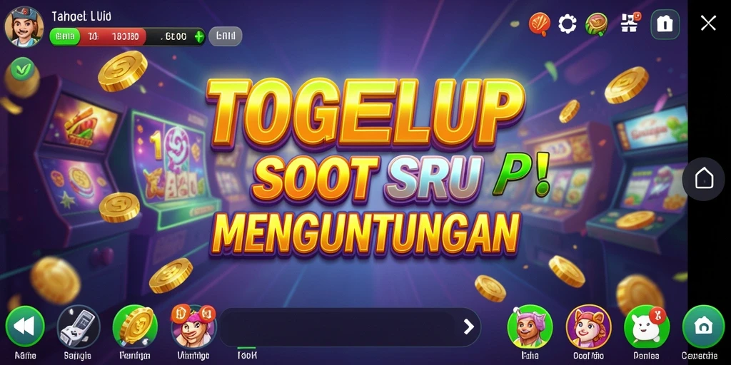 Tampilan gameplay menarik dari TOGELUP yang penuh warna.