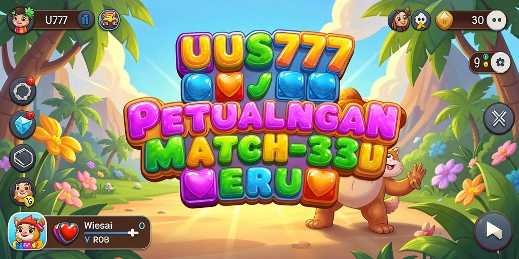 Gameplay UUS777 menampilkan aksi seru dalam mencocokkan permata.